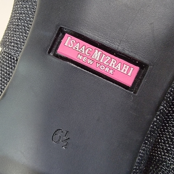 Isaac Mizrahi Linen Bow Front Square Toe Flats Size 6.5 - Picture 16 of 17